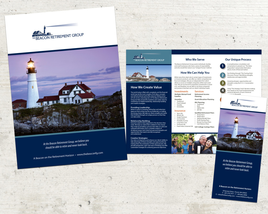 Beacon | Small Business Trifold Brochure and Pocket Folder Design
